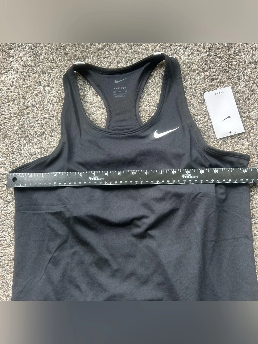 Nike Airborne Bra Tank Top Shirt Support Padded Black Womens XL CV2733-012